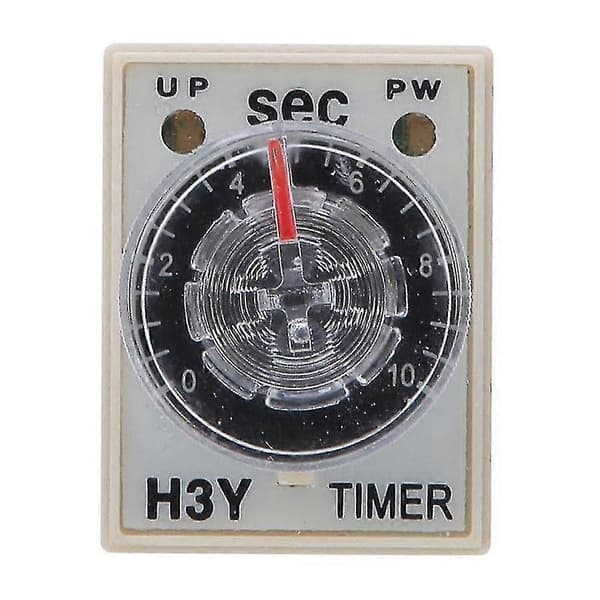 10s Delay Timer Time Relay H3y-2 Ac 220v 8-Pin Adjustment Knob Control Timer Relay For Household Electricity