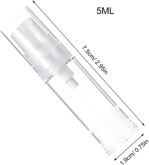24-pack tomma lotionflaskor i resestorlek 5 ml bärbara hudvårdsbehållare i plast med läckagesäker design