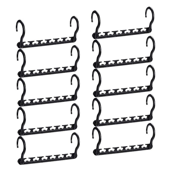 Space-saving Robust Plastic Hangers Cascade Hanger Organizer 12-pack Multifunctional Space-saving Wardrobe Hangers