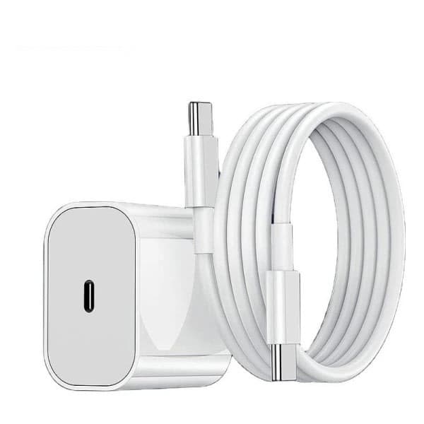(2 stk) iPhone 20W hurtiglader OG USB-C Lightning-kabel 20W (3 stk) (2M + 20W) (3pcs) (2M + 20W)