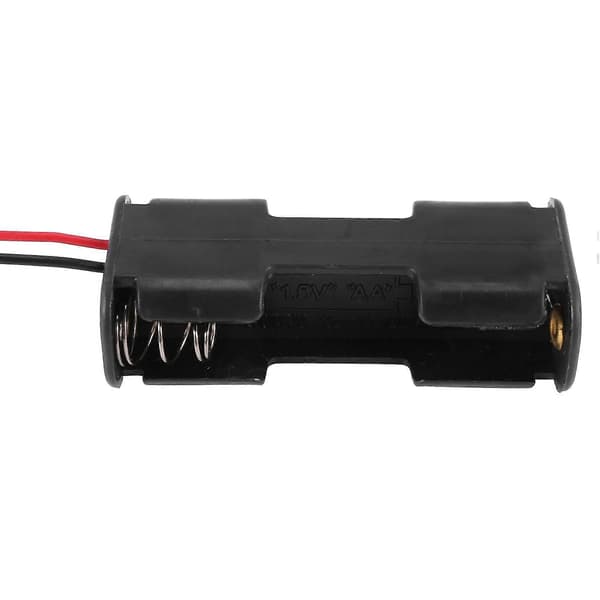 2 stk. dobbeltsidet åbningsramme 2 x 1,5V AA batteriholder sort