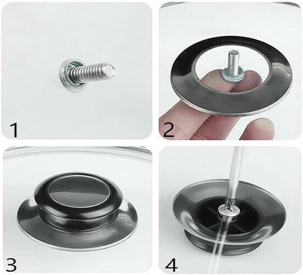 Pot Lid Knob - 8-pack - Universal Kitchen Knobs - Lid Knob - 5 - 12mm Universal - Stainless Steel