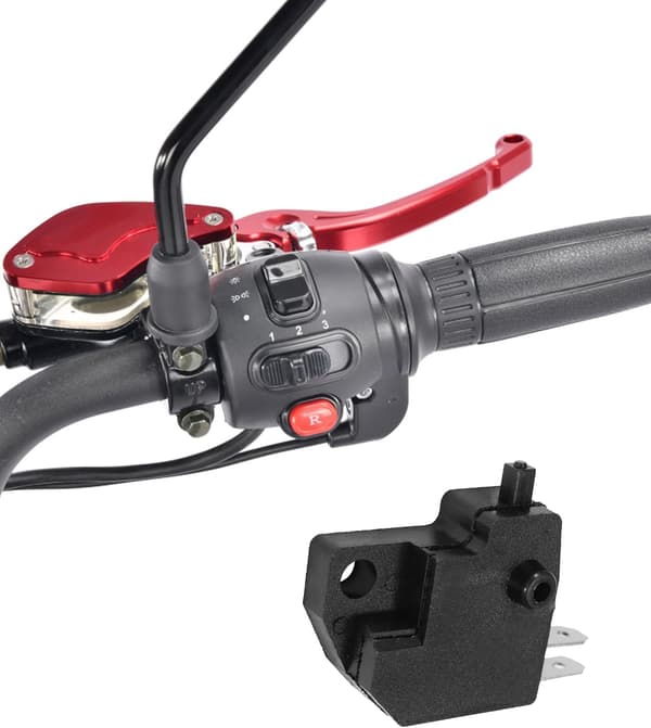 Motorcycle Brake Switch - Right and Left Brake Light Switch - for ATVs, Scooters