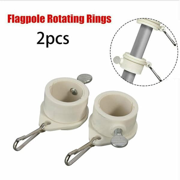 1-pack med 2 roterande monteringsringar för flaggstång med 2,5 cm diameter