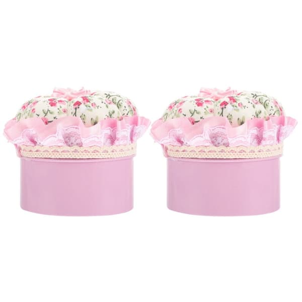 2-pack Tomato Shaped Pin Cushions, Compact Needle Holder for Sewing, Compatible with All Brands