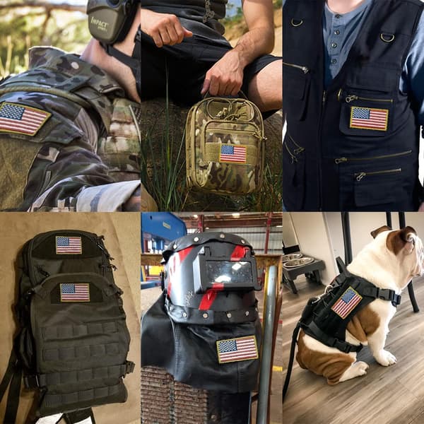 Maverick Amerikansk Flagga Stryk-på Sy-på Märken (11-pack)