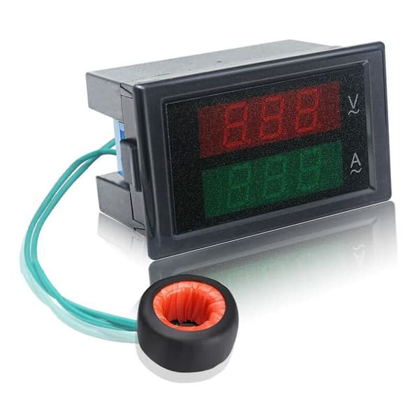 Digital Voltmeter Ammeter AC 80-300V 0-100A Spenningsmåler Strøm Volt Ampere Display Voltmeter Strøm Multimeter 2 i 1 med Strømtransformator