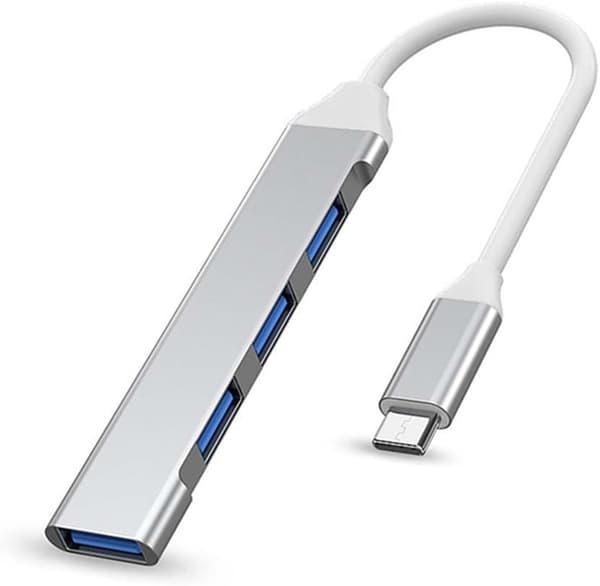 4-portars USB 3.0-hubb 5 Gbps höghastighets-typ-C-splitter USB-hubb för
