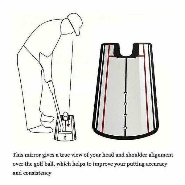 Golf Putting Eyeline Alignment Mirror Træningshjælp Putter Swing Trainer Øvelse 26s