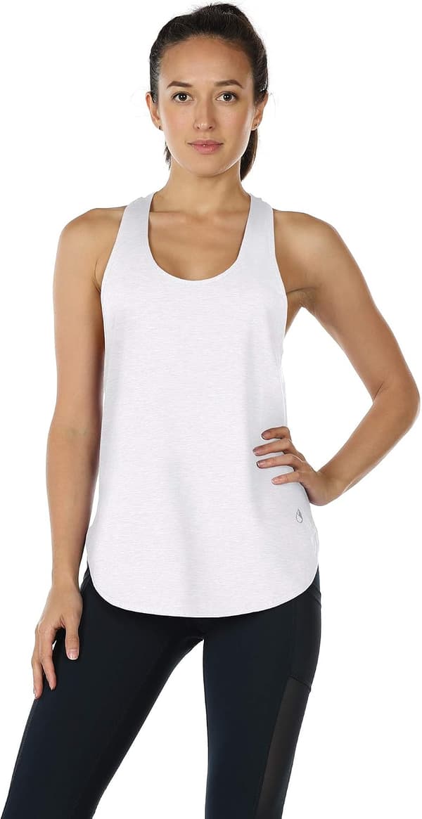 Women's Training Top - Athletic Yoga Tops, Racerback Running Top L L