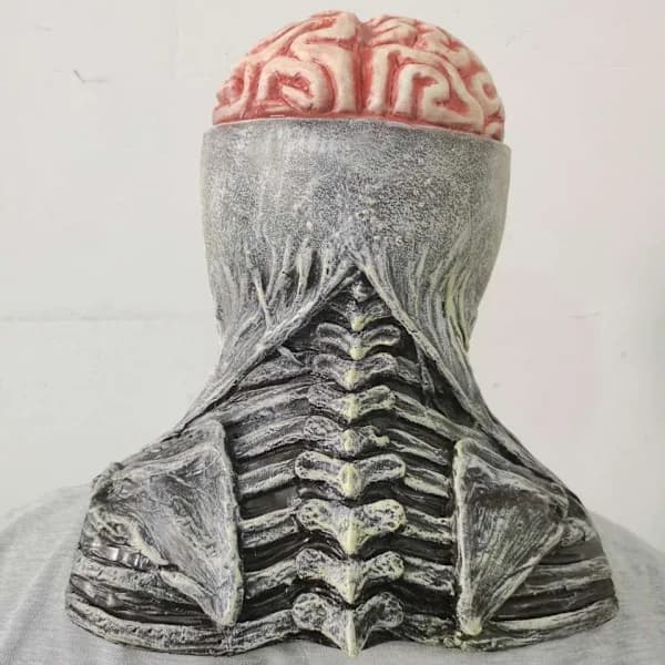 Scary Brain-Exploding Headwear Funny and Scary Latex Mask Skull Mask