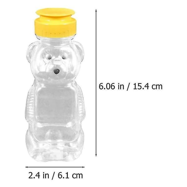 6 st Björnformade Drickflaskor Bärbara Dryckesflaskor Barnflaskor Transparenta