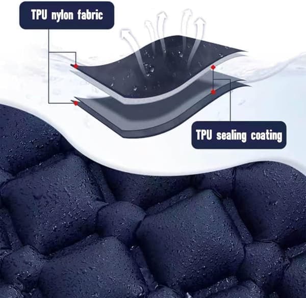 Ultralight Air Mattress for Camping – Ergonomic Design with Built-in Pump, 40D Nylon | Quick Inflation & Compact