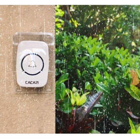 Waterproof Doorbell Button Cover, Transparent Protective Casing, Wireless, Wall-Mounted, Socket Protective Cover