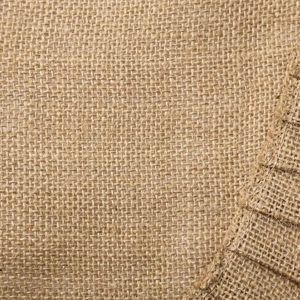 Rustikk juletreteppe i lin med blonder, julepynt, juletredekke, 106 cm