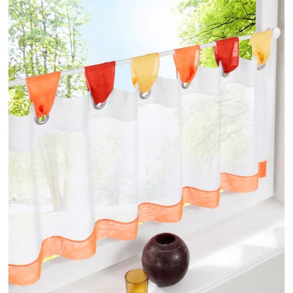 Färgglad gardin för café, kök, kontor, sovrum (orange 60120cm)