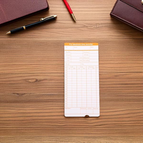 Employee Attendance Time Card Paper 100 Sheets Random Color[DB]