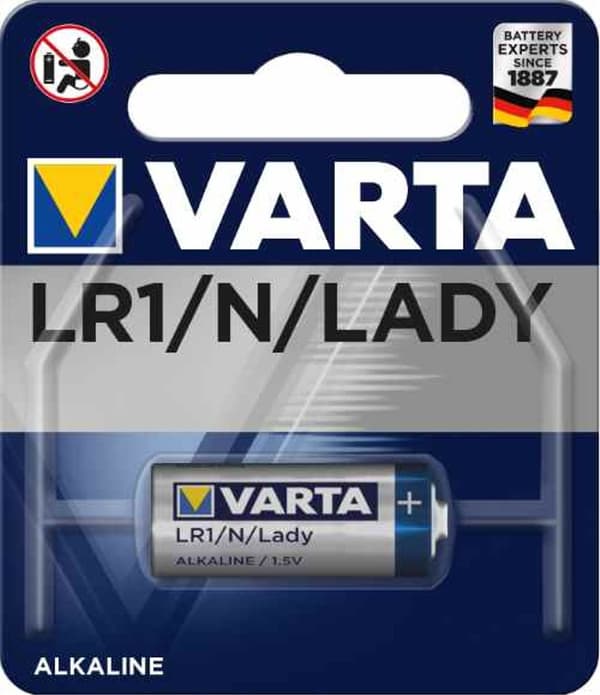 VARTA Alkaline spesialbatteri LR1/N/Dam Grå, Silver