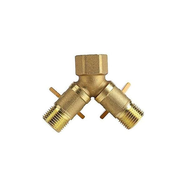 2-vejs vandhaneadapter slangedeler 1/2 tomme messinghane havevandingsudstyr