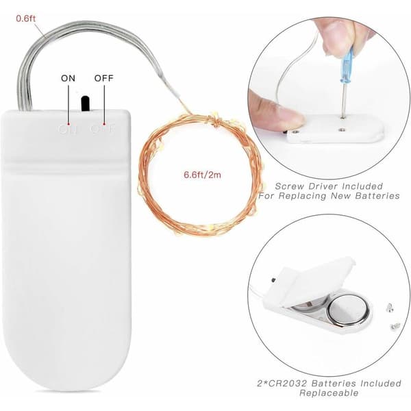 LED String Lights, Battery Operated Color Changing Flash with Remote Control, Copper Wire Firefly Lights