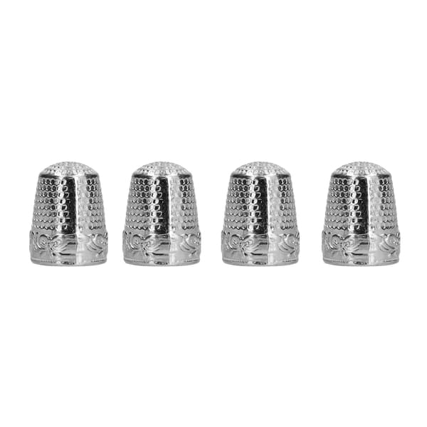 10 Pcs Thimble for Sewing Prevents Needle Slippage Abrasion Resistant Anti-rust Durable Thimble Silver