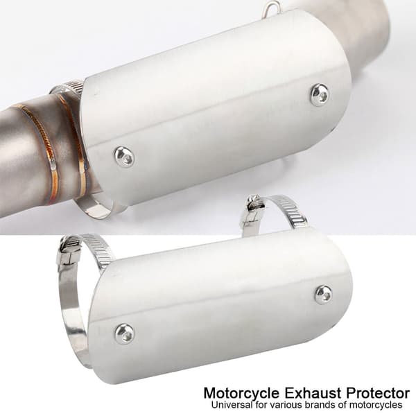 Motorcycle Exhaust Middle Pipe Heat Shield Link Pipe Protector Cover Heel Guard (#1)