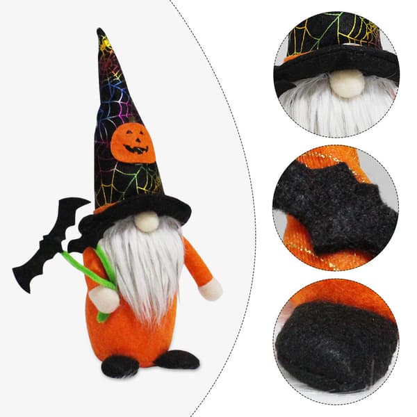 Halloween-pehmonukke Halloween-koristeet kääpiöpehmo kasvoton D