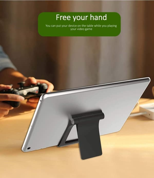 360° foldbart telefonstativ (sort)