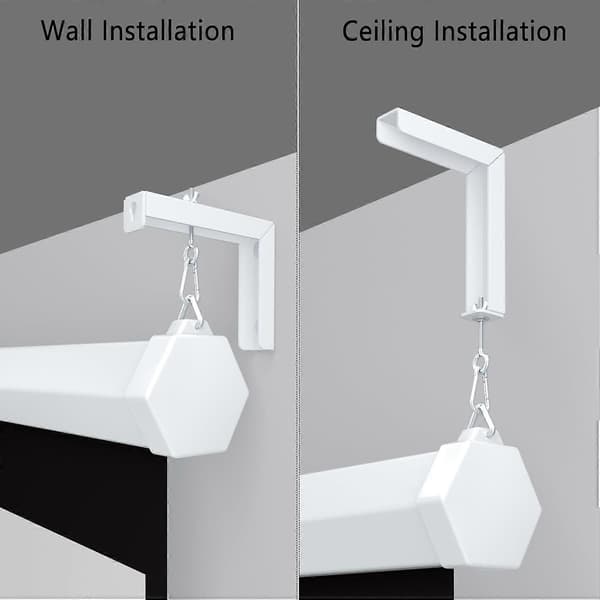 Universal Projector Screen Wall-Ceiling Mount L-Brackets, 1 Pair Projector Screen Stand, P