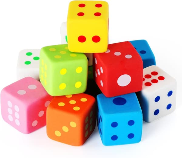 Dice Shaped Erasers (Multicolor), 24 Mini Animal Erasers, Hig