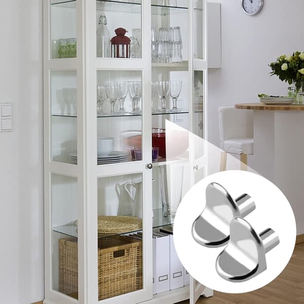 50 stk. sølvhyldestøttepinde, 5 mm L-formede metalhyldepinde,
