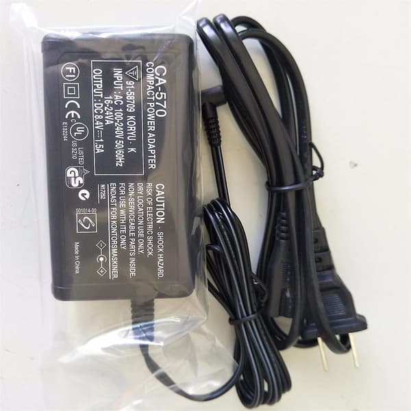 For Canon CA-570 Power Adapter DSLR Camera DV Camcorder Charger with Power Cable