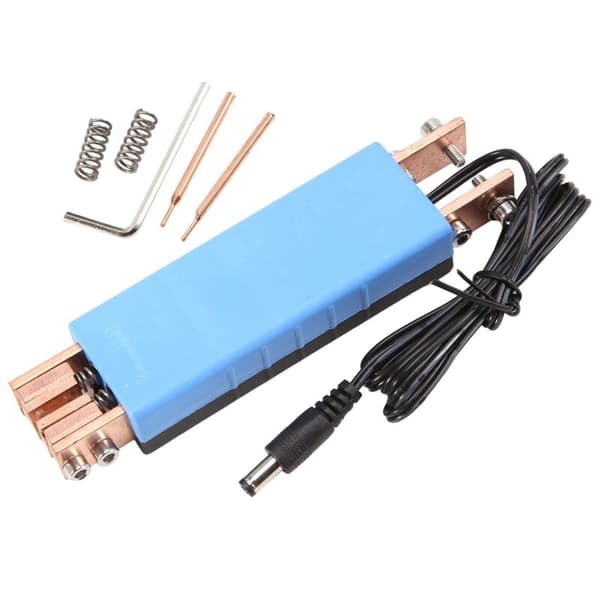 Integrated Spot Welder with Automatic Trigger for 18650 Battery Welding Mini Spot Welder (Blue)