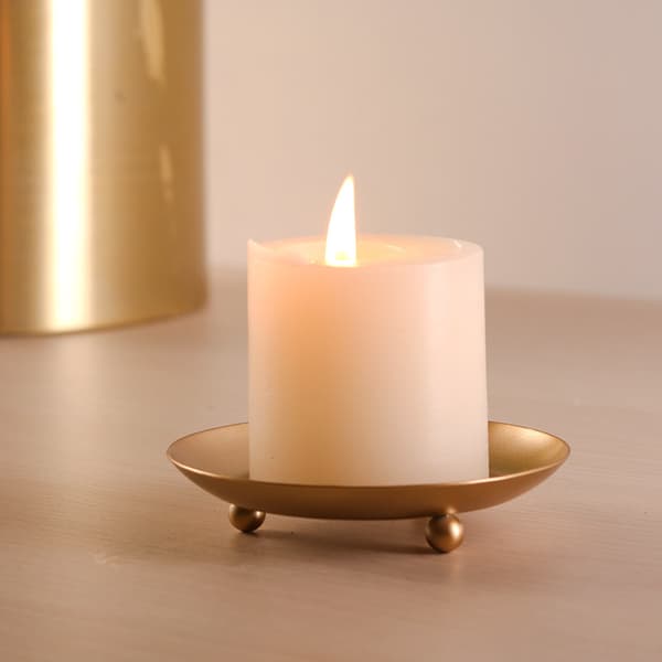 Golden Candlestick Scented Candle Base Creative Decorative Ornament Candle Tray