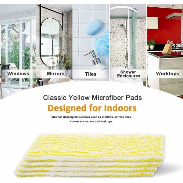 Mikrofiberkluter for Kärcher vindusvasker 4 stk gule