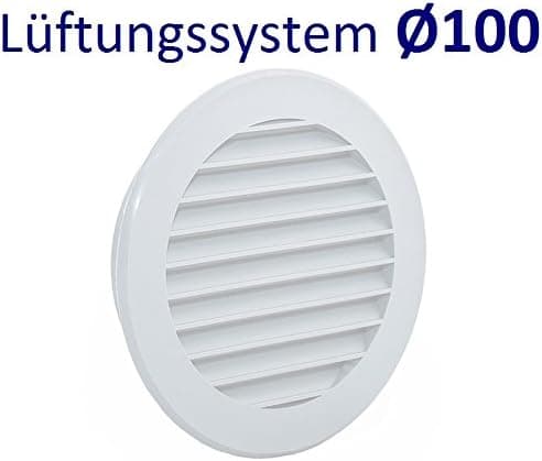 Plastic ventilation grille - Protection against insects.-, white