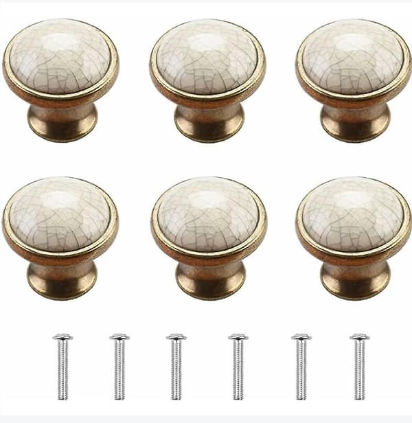 Knob Handle Cabinet Door Knobs 6 Pieces Porcelain Knob 36mm Knob