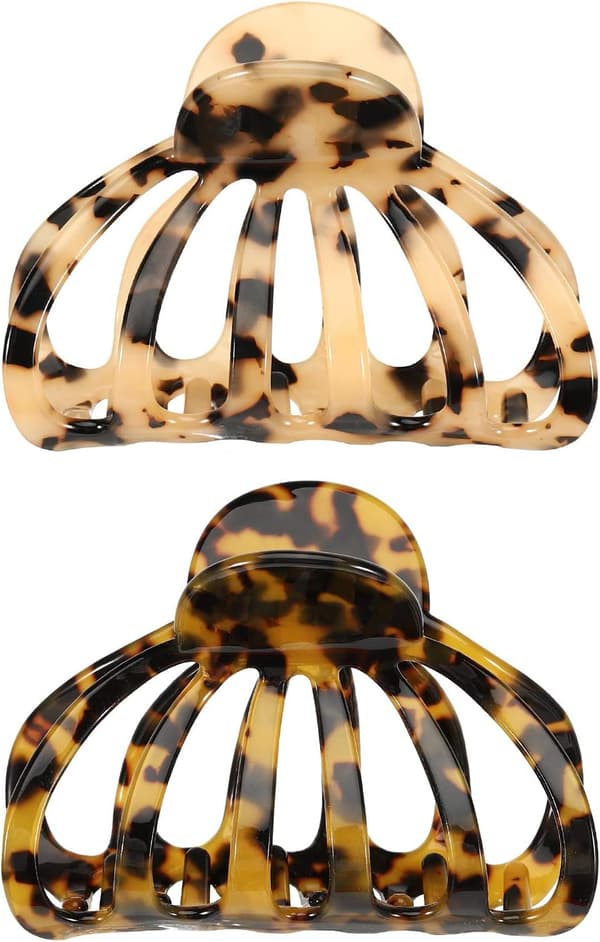 2 kpl hiusklipsiä, boheemi leopardikuvio Leopard
