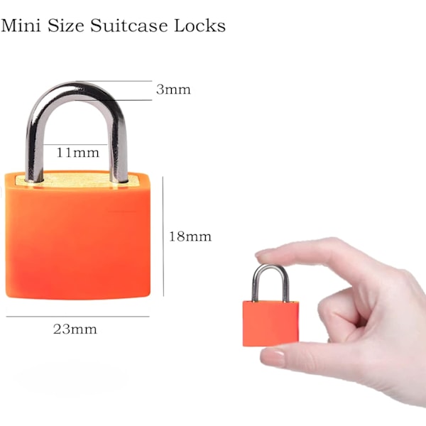 Suitcase padlock with keys Small suitcase lock for travel