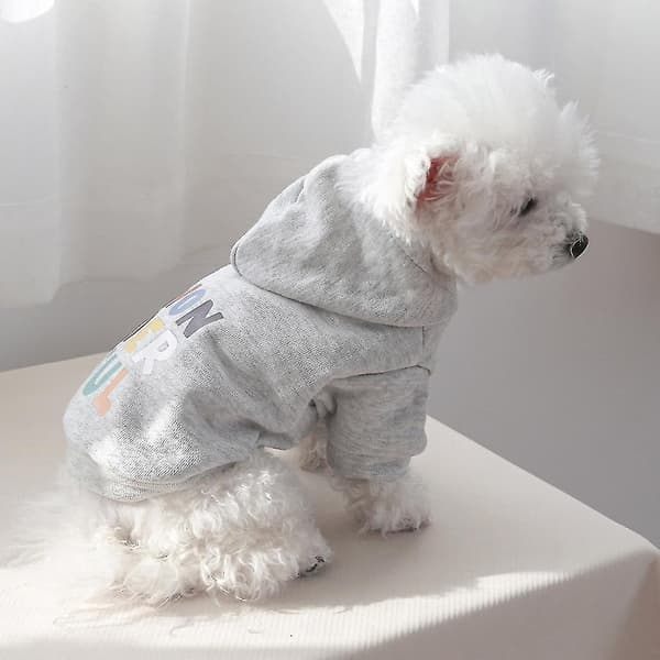 Blødt hættebeklædning til hunde, vidunderligt bogstavtryk, pullover med lukning