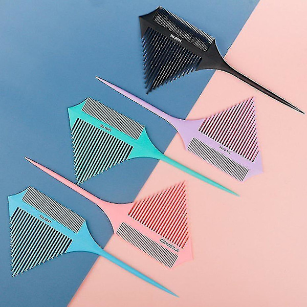 Hair Highlighting Comb Portable Double Sided Pointed Tail Triangle Pick Comb