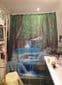 Duschdraperi - Kaskader - 3D Natur - Slitstark polyester - 180x200cm - Blå