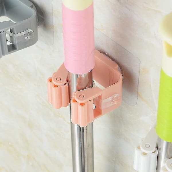 Seamless Mop Clips Kitchen Bathroom Wall Mounted Mop Holder Brush Broom