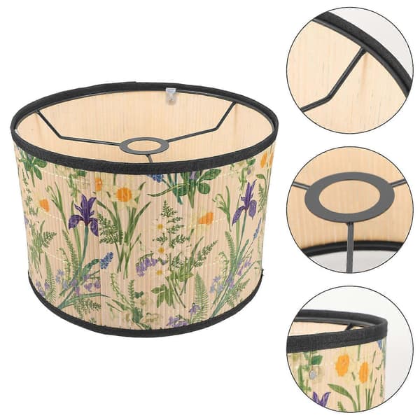 Decorative Bamboo Lampshade with Print for Hanging Lamp, Ceiling Lamp