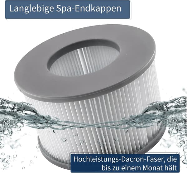 4 stk. filterpatroner til Mspa spabadfilter, poolfilter