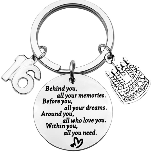 16th Birthday Gifts Girl Boy 16th Birthday Keyring Inspirational