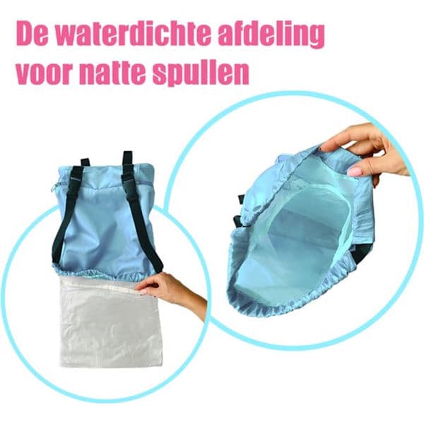 Children's swimming bag with jellyfish - Swimming backpack - Beach backpack with separate shoe compartment