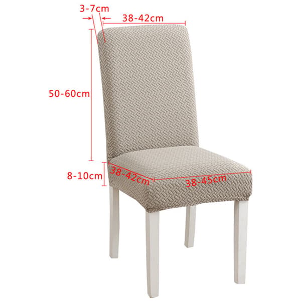 4-pack Twill Chair Covers, Stretch Seat Covers for Kitchen Chairs, Hotel, Black