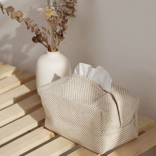 Fabric Napkin Holder, Rectangular Container, for Home, Napkins, Pouches, Elegant Table Decoration A