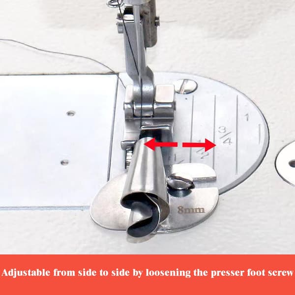 Delar Universal Symaskinsfållfot, [3-10mm] Rullfållpressarfot, Symaskinsbred Rullfållpressarfot